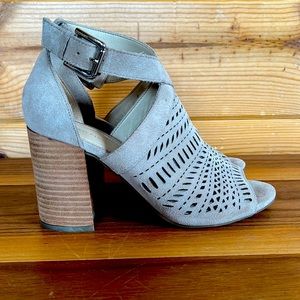 Marc Fisher Womens Geela Leather Open Toe Casual Strappy Sandals heeled bootie 9